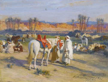  desert - HALTE DANS LE DESERT Frederick Arthur Bridgman Arabe